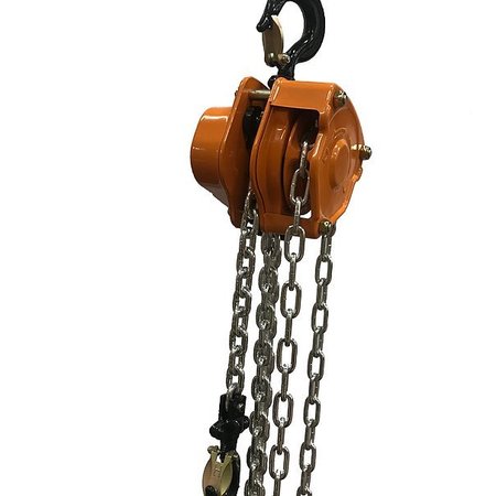 Bison Lifting Equipment 1/2 Ton Manual Chain Hoist, 10 Ft, Galv. Chain CH05-10-G